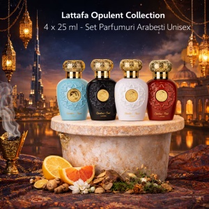 Set Parfumuri Lattafa Opulent Collection, Opulent Oud, Opulent Musk, Opulent Red, Opulent Dubai, 4x 25 ml, Parfumuri Arabesti, Gentuta Cosmetice - Img 10