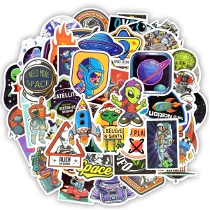 Set Stickere colorate Outer Space Astronaut Alien Extraterestru - Img 4