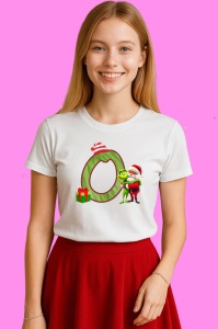 Tricou 0 Numar Craciun Cu Mos Si Spiridus Verde, din bumbac 100% Copii | Dama | Barbat