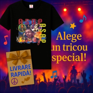 Tricou A$AP Rocky - Graffiti Style, muzica Hip-Hop / Rap, Dama | Barbat | Copii, Culoare Negru - Img 11