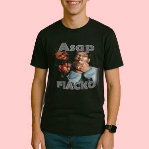 Tricou A$AP Rocky - Group Portrait, muzica Hip-Hop / Rap, Dama | Barbat | Copii, Culoare Negru - Img 3