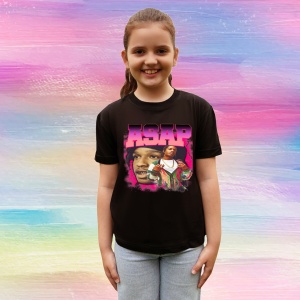 Tricou A$AP Rocky - Pink Glow, muzica Hip-Hop / Rap, Dama | Barbat | Copii, Culoare Negru - Img 4