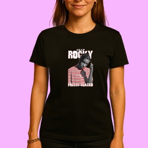 Tricou A$AP Rocky - Pretty Flacko, muzica Hip-Hop / Rap, Dama | Barbat | Copii, Culoare Negru - Img 3