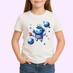 Tricou Afine amuzant de vara astronaut, Fructe, Copii | Dama
