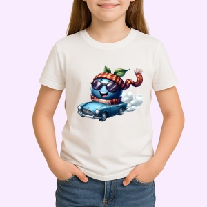 Tricou Afine amuzant de vara in masina, Fructe, Copii | Dama