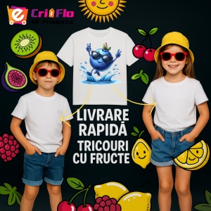 Tricou Afine amuzant de vara sarind in apa, Fructe, Copii | Dama - Img 6