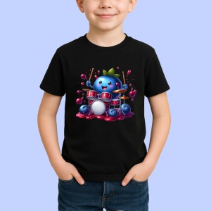 Tricou Afine amuzant de vara tobosar, Fructe, Copii | Dama, culoare negru