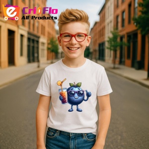 Tricou Afine amuzant de vara vibe, Fructe, Copii | Dama - Img 5