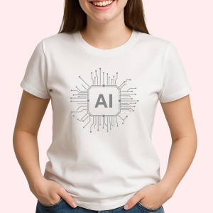 Tricou Ai Procesor Integrat Inteligenta - Copii | Dama | Barbat - Img 2