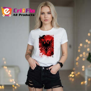 Tricou Albania Steag Splash Art, Copii | Dama | Barbat - Img 11