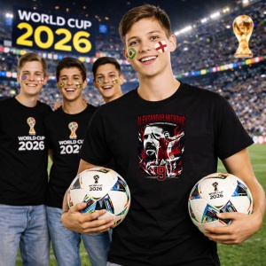 Tricou Aleksandar Mitrovic Serbia World Cup Fifa 2026, din bumbac 100%, tricou negru, Copii | Dama | Barbat - Img 7