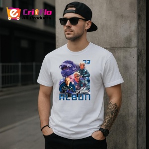 Tricou Alex Albon Pilot Formula 1 Ilustratie Albastru, Copii | Dama | Barbat - Img 5