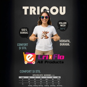 Tricou Alfabet Litera A cu animal Antilop Antilopa , Alb, Unisex Dama si Barbat | Copii - Img 8