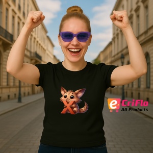 Tricou Alfabet Litera X cu animal Xenops, Negru, Unisex Dama si Barbat | Copii - Img 3
