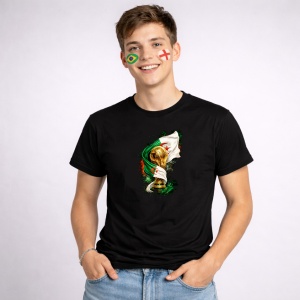 Tricou Algeria World Cup Fifa 2026, din bumbac 100%, tricou negru, Copii | Dama | Barbat - Img 2