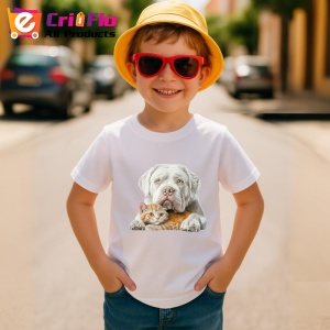 Tricou American Bulldog si pisica portocalie duo dragalas Copii | Dama | Barbat Barbat - Img 10