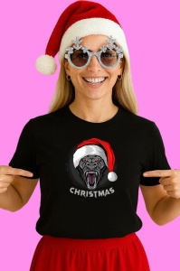 Tricou Angry Gorilla Santa, din bumbac 100% Copii | Dama | Barbat
