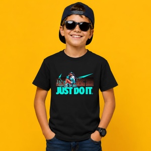 Tricou Anime Girl Street Fashion Teal Pink Urban Lifestyle, din bumbac 100%, tricou negru, Copii | Dama | Barbat