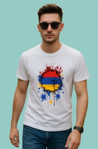 Tricou Armenia Steag Splash Art, Copii | Dama | Barbat - Img 2