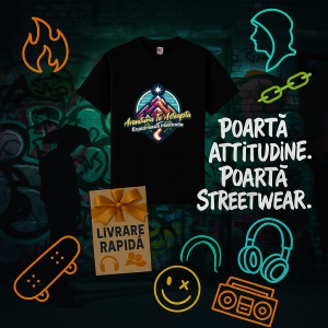 Tricou Aventura te asteapta, Exploareaza Inaltimile Negru, Copii | Dama | Barbat - Img 14