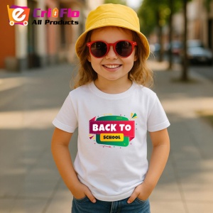 Tricou Back To School Design Colorat Scoala, din bumbac 100% , tricou alb pentru Copii | Dama | Barbat - Img 5
