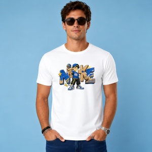 Tricou Baiat Anime Kendama Stil Urban Albastru Auriu Street Fashion, din bumbac 100% Copii | Dama | Barbat