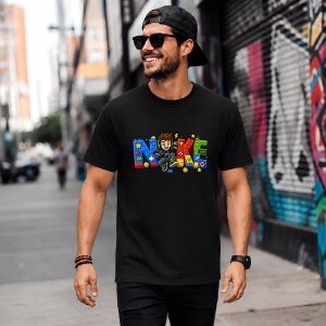 Tricou Baiat Gamer Colorate Litere Urban Play Design, din bumbac 100%, tricou negru, Copii | Dama | Barbat - Img 5