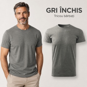 Tricou Bărbat Basic Free, 100% Bumbac, Guler Rotund, Croială Tubulară, S–3XL, 18 Culori - Img 20