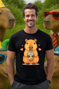 Tricou Barbat CapyBara - bea cafea - Img 4