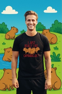 Tricou Barbat CapyBara - Doar imi place capybara, ok? - Img 3