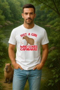 Tricou Barbat CapyBara - Just a girl who loves capybara - Img 2