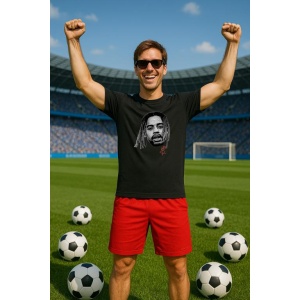 Tricou Barbat cu Fotbalistul Bradley Barcola - Paris Saint - Germain PSG
