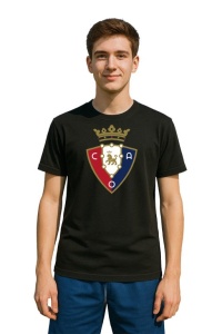 Tricou barbat cu logo stema CA Osasuna Spania , din bumbac 100% - Img 2