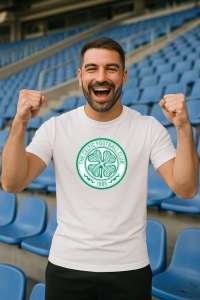 Tricou barbat cu logo stema Celtic FC Scotia , din bumbac 100%