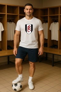 Tricou barbat cu logo stema Fulham FC Anglia , din bumbac 100% - Img 9
