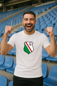 Tricou barbat cu logo stema Legia Warsaw Polonia , din bumbac 100% - Img 8