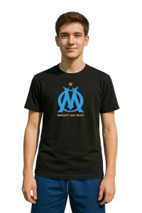 Tricou barbat cu logo stema Olympique de Marseille Franta , din bumbac 100% - Img 2