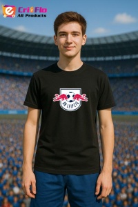 Tricou barbat cu logo stema RB Leipzig Germania , din bumbac 100% - Img 3