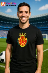 Tricou barbat cu logo stema Rcd mallorca Spania , din bumbac 100% - Img 6