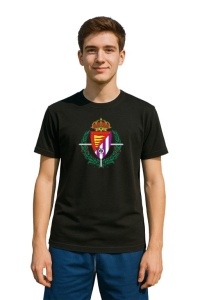 Tricou barbat cu logo stema Real Valladolid Spania , din bumbac 100% - Img 2