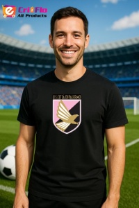 Tricou barbat cu logo stema US Città di Palermo Italia , din bumbac 100%