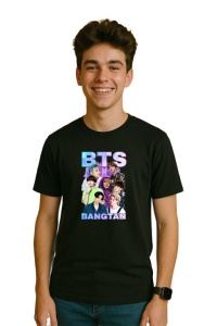 Tricou barbat Kpop cu trupa BTS ARMY music Coreean 187 - Img 2