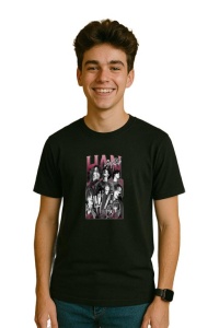 Tricou barbat Kpop cu trupa HAN music Coreean 215 - Img 3
