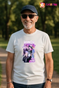 Tricou barbat Kpop cu trupa JIMIN 5 music Coreean 235 - Img 4