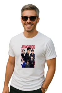 Tricou barbat Kpop cu trupa JUNGKOOK 4 music Coreean 243 - Img 1