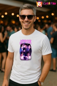 Tricou barbat Kpop cu trupa JUNGKOOT 13 music Coreean 250 - Img 3