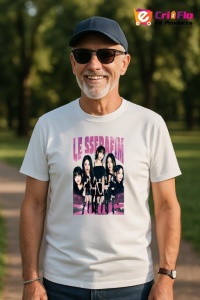 Tricou barbat Kpop cu trupa LE SSERAFIM music Coreean 253 - Img 5