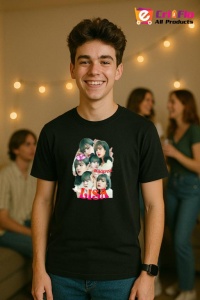 Tricou barbat Kpop cu trupa LISA 4 music Coreean 257 - Img 7