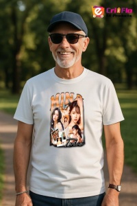 Tricou barbat Kpop cu trupa MINA music Coreean 268 - Img 5