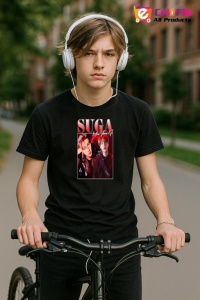 Tricou barbat Kpop cu trupa SUGA music Coreean 292